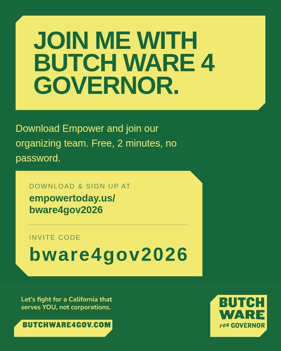 Dr. Butch Ware for California Governor 2026 tweet media