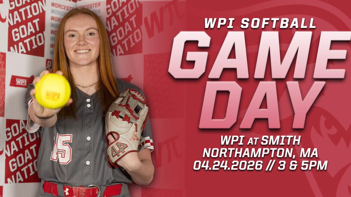 WPIAthletics's tweet image. 🔴GAMEDAY🔴

@WPISoftball heads to Northampton to take on Smith in a @NEWMACsports doubleheader starting at 3pm and 5pm.

Tune in on @FloCollegeSB ⤵️
🎥- flocollege.com/live/236274
📊- tinyurl.com/dac4svkw

🥎x🐐
#GoatNation #d3sb