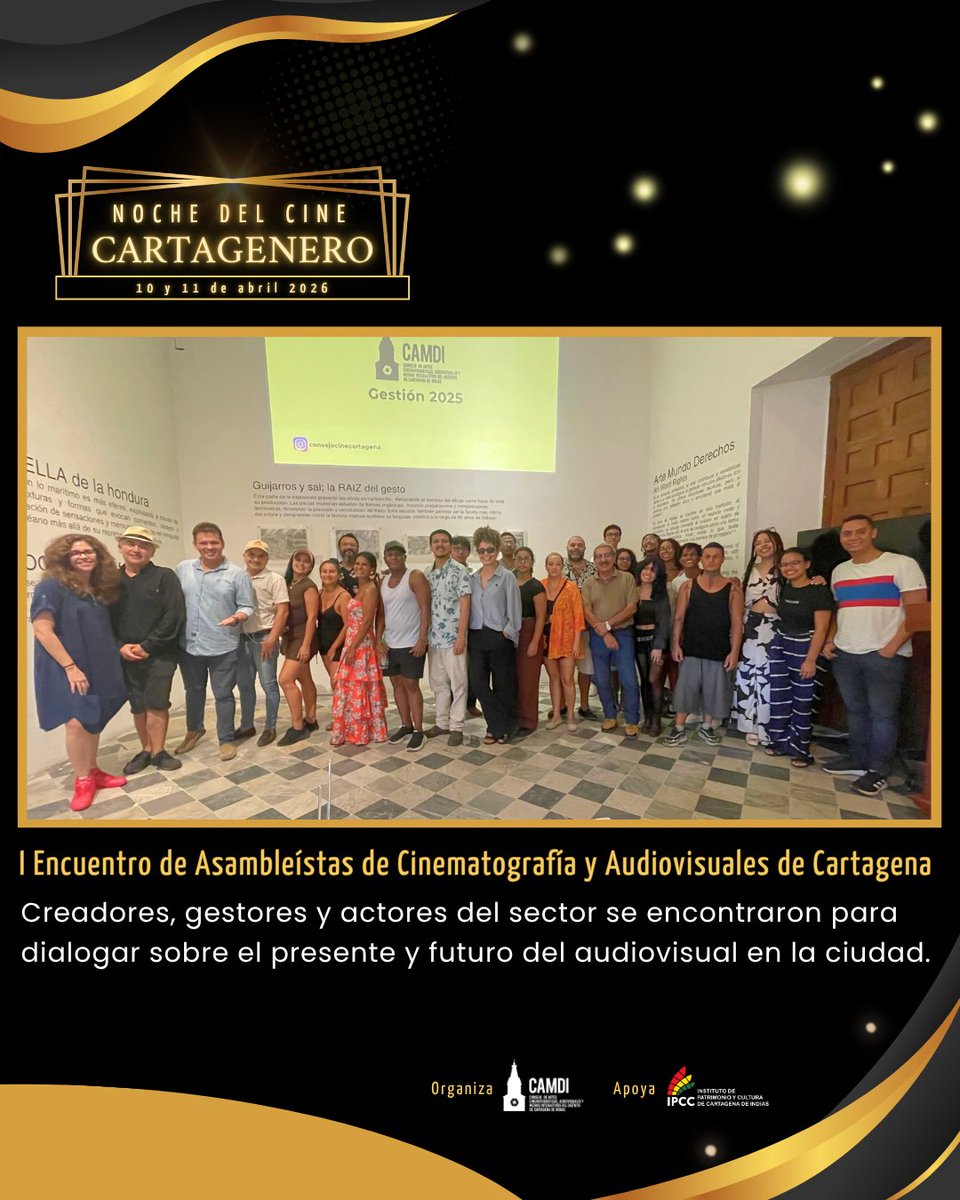 consejocinectg's tweet photo. Primer Encuentro de Asambleístas de Cinematografía y Audiovisuales de Cartagena de Indias en el marco de la Noche del Cine Cartagenero

Se compartieron avances del CAMDI 2025 y el estado del proyecto de Cinemateca.

#CineCartagenero 
@Ipcc_Cartagena @dumek_turbay @AlcaldiaCTG https://t.co/0dlFzCZxJw