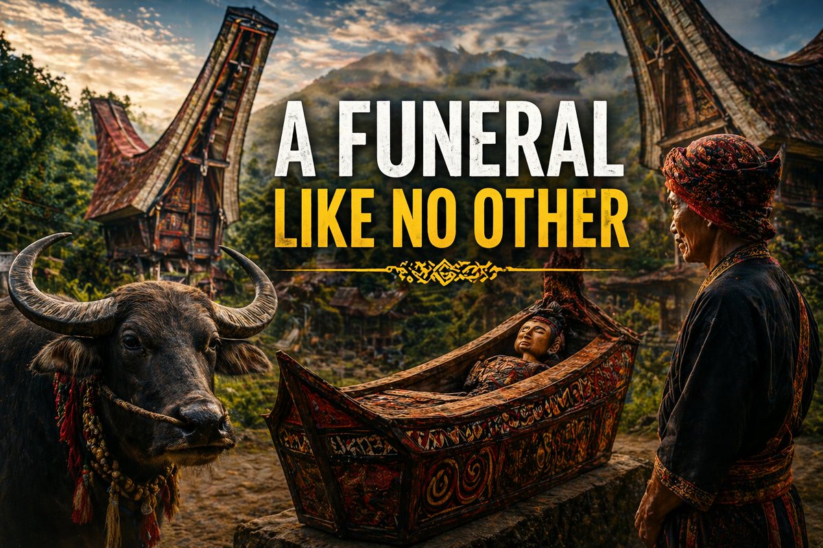 DendyAd73374560's tweet image. In Indonesia, death isn’t the end… it’s a continuing relationship.

The Toraja people honor their ancestors in a way the world has never seen.

Watch here 👇
youtu.be/R9yDjuvPcL8
#Indonesia #Culture