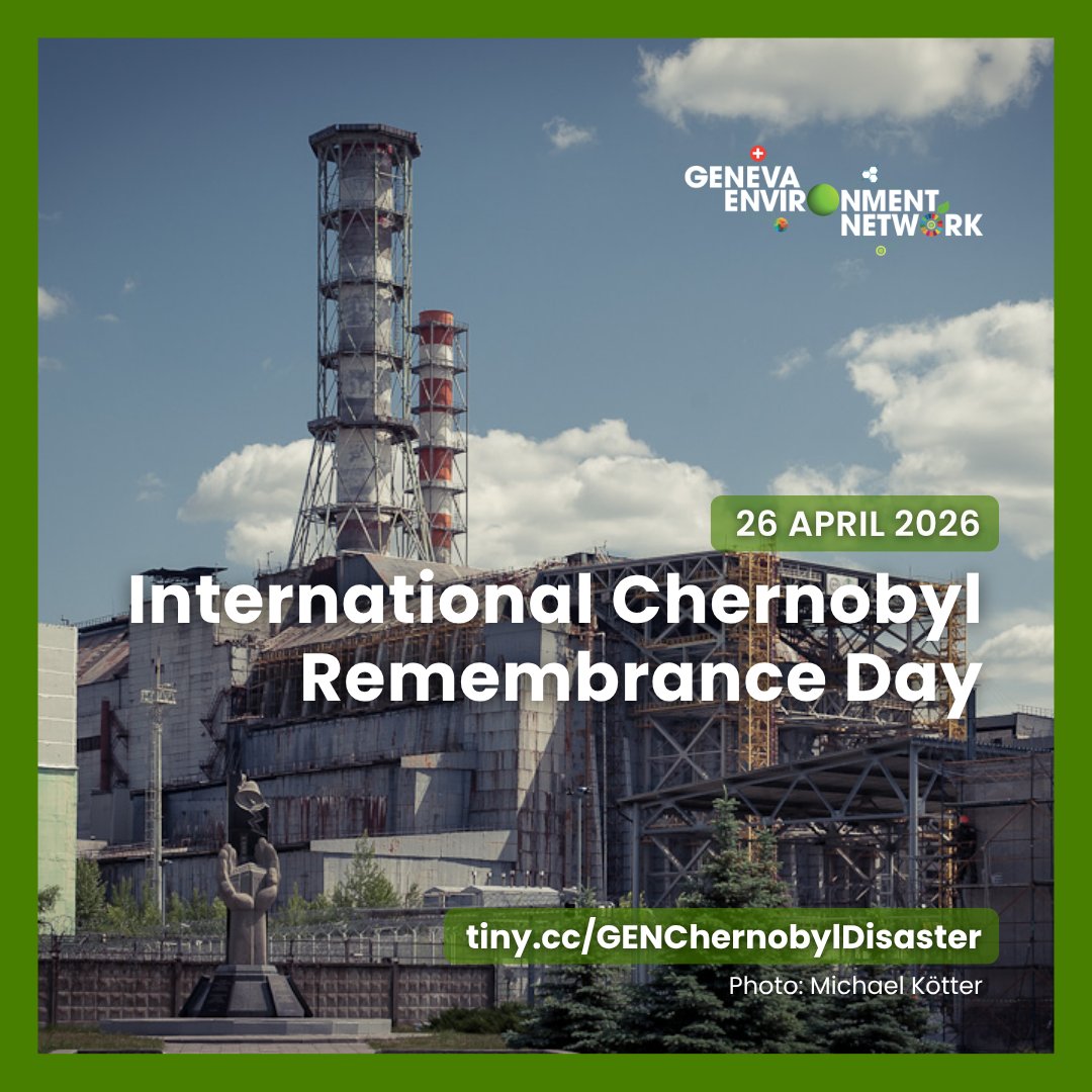 GENetwork's tweet image. 26 April is Int'l #Chernobyl Disaster Remembrance Day.

40 years on, today reminds us of lasting human &amp;amp; env't impacts of nuclear disasters and shared responsibility to protect people &amp;amp; planet.

Learn how Int'l #GENeva addresses nuclear risks &amp;amp; impacts ▶️ tiny.cc/GENChernobylDi…