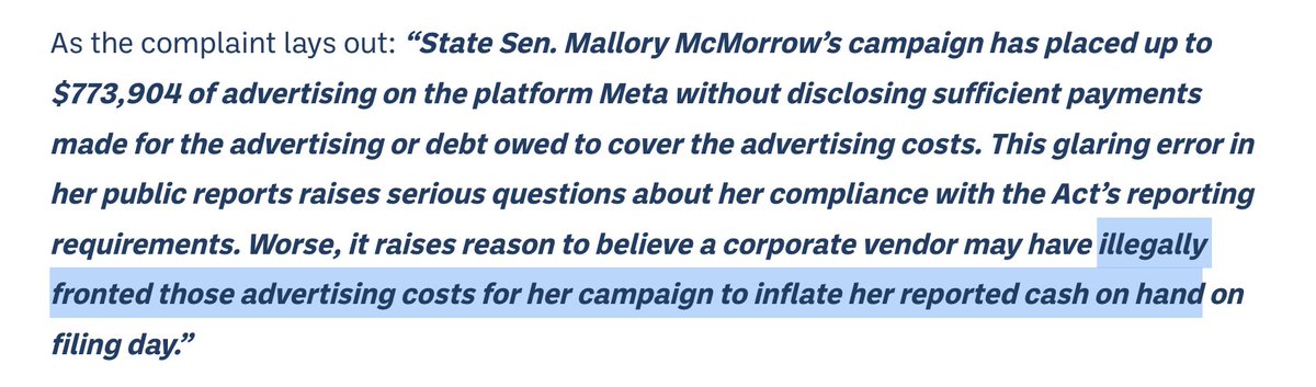 I’ve bought a lot of digital ads for a lot of campaigns. It is not normal (or legal) to just float half a mil so the candidate can pad their filing. wedefendthevote.org/dtv-files-fec-…