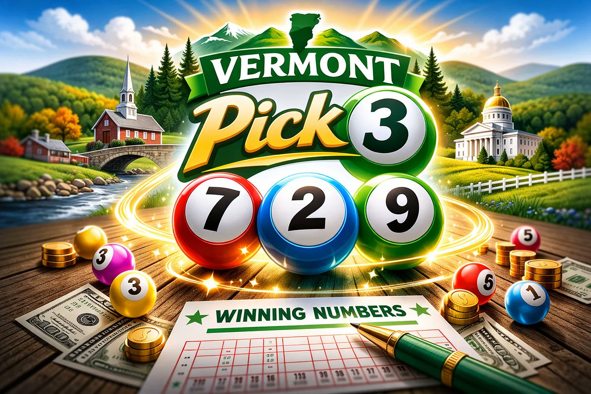 LotteryCoast's tweet image. Vermont Pick 3 Lottery Results: Latest Winning Numbers

The latest Vermont Pick 3 lottery results and winning numbers on LotteryCoast. Check today's draw and past results for Vermont Pick 3
lotterycoast.com/lottery-result…

#Vermont #Pick3 #VTlottery #lottery #LotteryCoast