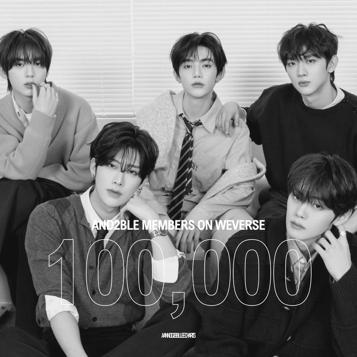 AND2BLE has now surpassed 100,000 (100K) members on Weverse.

— They achieved the milestone just 12 hours after the official community opened.

#AND2BLE #앤더블 <a href="/AND2BLE/">AND2BLE</a>