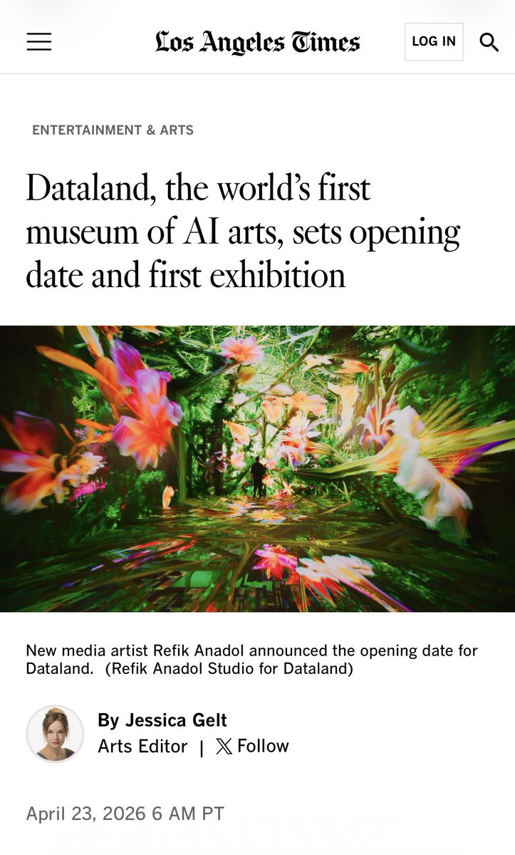 Refik Anadol tweet media