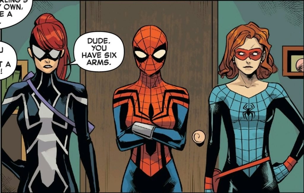Imari67822024's tweet photo. Here my Version of Spider-Versity (Spider-Teams)
Ben leading the team btw

#SpiderMan #MilesMorales #ScarletSpider #BenReily #Spidergirl #MaydayParker #Araña #AnyaCorazon #AnnaMayParker #Spiderling #AprilParker https://t.co/BCO1mmdSHW