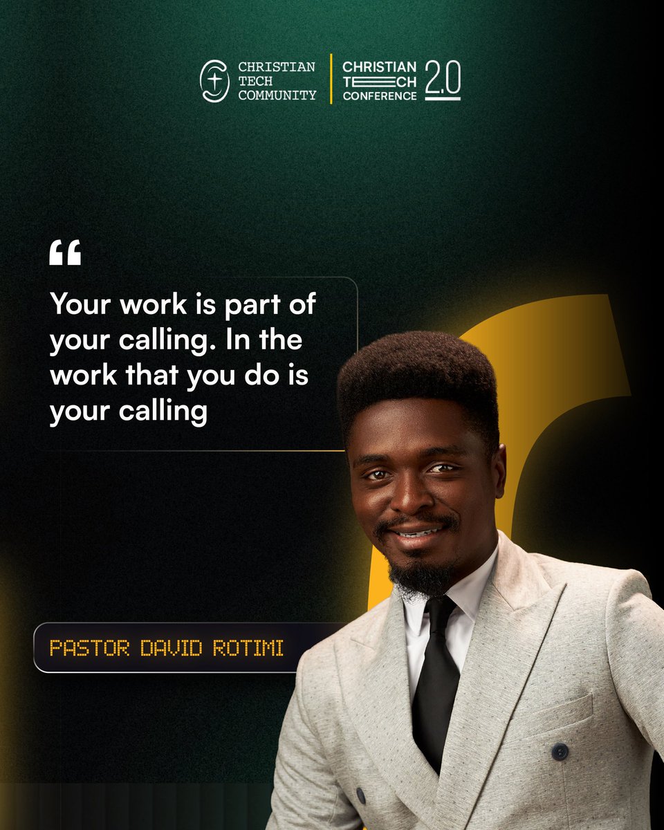 christiantechco's tweet photo. At CTC 2.0, Pastor David Rotimi reminded us that our ability to create comes directly from the Creator, and failure is just a stepping stone to success.
Remember another profound statement he made? Let us know in the comments!
#CTC2 #ChristiansinTech #TechCommunity #Christian https://t.co/cnsmS1gdFo