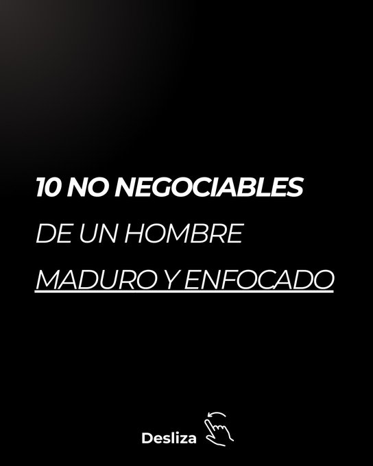 mindclimb25's tweet photo. 10 no negociables de un hombre maduro y enfocado:

Hilo🧵 https://t.co/8Bii9z4Xnl