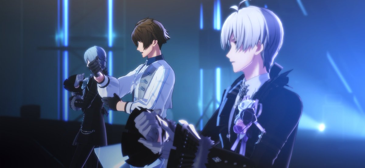 i7_lifelog's tweet image. めぞと龍でAnswer！
ラブゲ以来ずっとこの組み合わせが好きすぎる🩵💙💜
#Answer #TRIGGER
＃アイナナ
＃アイナナショーケース