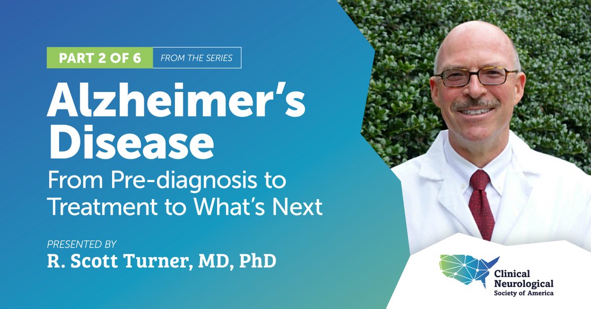 NeuroAmerica's tweet photo. Raymond Scott Turner, MD, PhD, talks about the diagnostic tools in part two of CNSA's six-part video series about Alzheimer's disease.

Watch to learn more: https://t.co/375cDMaWkH https://t.co/8um1ldiSqI