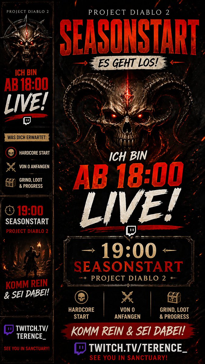 Ja Moin! Das Wochenende gibbet auf twitch.tv/terence_ Project Diablo 2