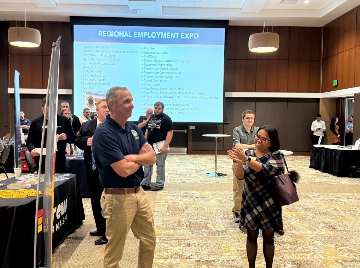 vigo_county's tweet image. Mark Clinkenbeard was proud to attend the 2nd Annual Regional Employment Expo hosted by the Terre Haute Chamber this morning!

Staying engaged in opportunities like this helps ensure Vigo County continues to thrive.

#VigoCountyCommissioners #WorkforceDevelopment #EconomicGrowth