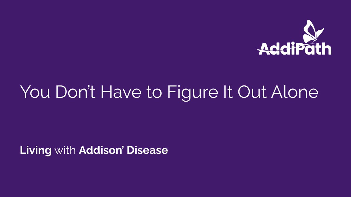 AddiPath's tweet image. You don’t have to figure out Addison’s on your own.

Support makes things clearer—and easier.

#AddisonsDisease #ChronicIllness #InvisibleIllness #HealthTracking