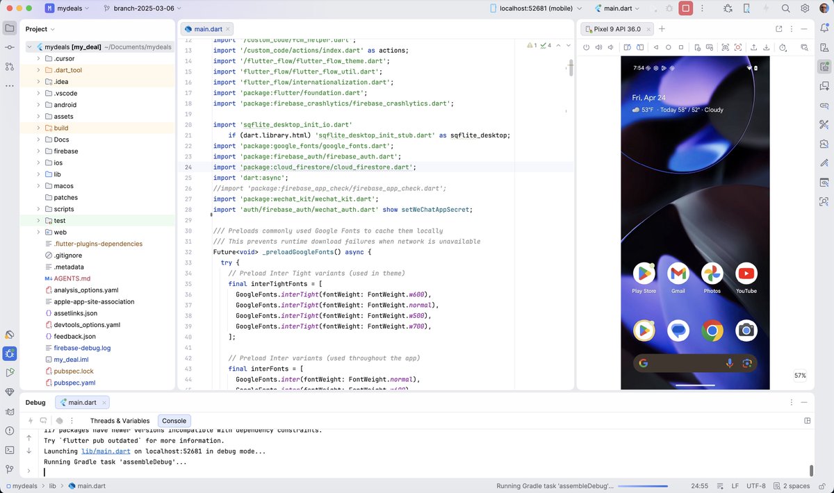 imaddhin's tweet photo. @AndroidStudio The new UI and updates are incredibly creative—I absolutely love them! The only thing that still needs a bit of work is the Android emulator. It could use some optimization to match the smooth experience of the iOS simulator. https://t.co/frjOGXSMjz