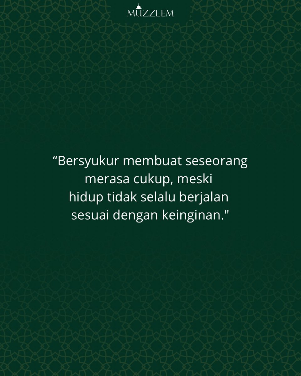 Muzzlemofficial's tweet photo. Bersyukur itu sederhana, tapi dampaknya luar biasa.
Saat kita berhenti membandingkan dan mulai menerima, di situlah rasa cukup lahir.
Hidup memang tak selalu sesuai rencana, tapi hati yang bersyukur selalu menemukan tenang. 🤍

#bersyukur #hidupsederhana #selfreminder #fyp https://t.co/8554QHq8ZP
