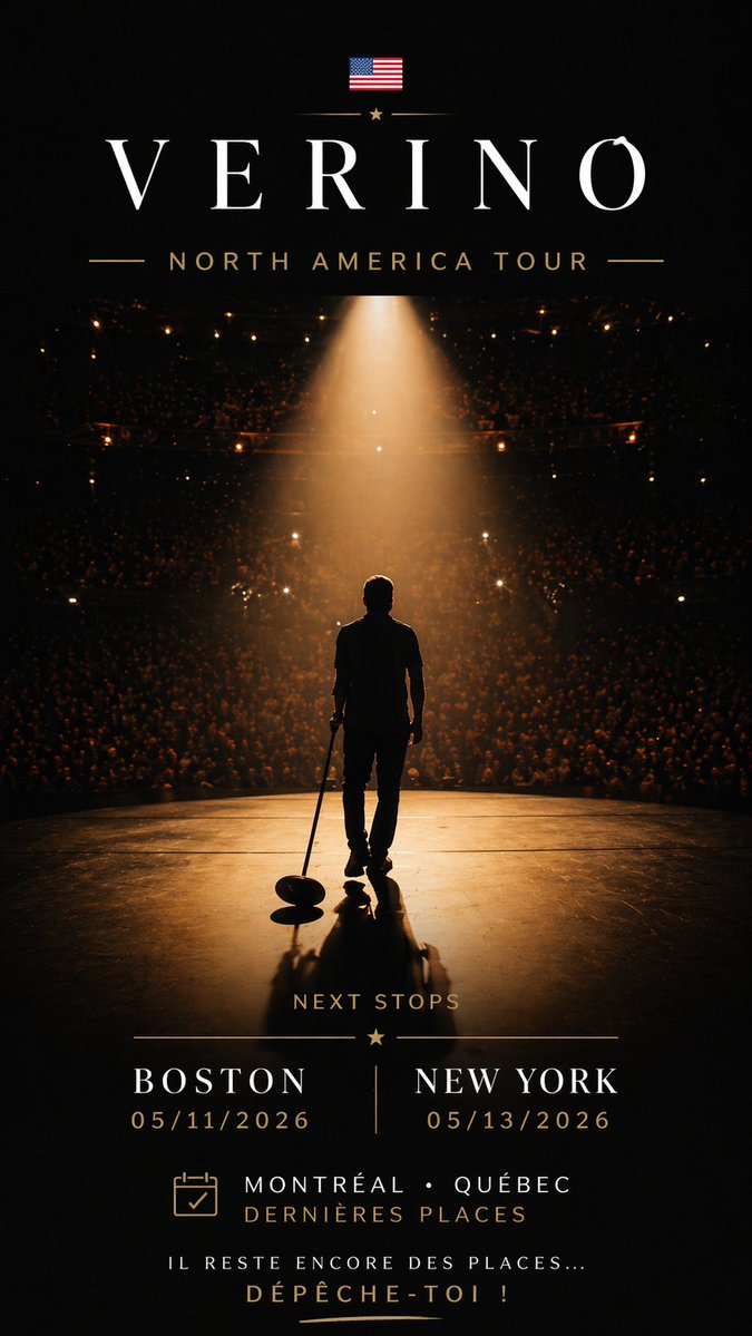 piaff_ent's tweet image. Le Canada est bientôt complet… mais la tournée continue aux USA 🇺🇸 Et là aussi mieux vaut pas attendre trop longtemps 👀
🇺🇸 Boston — 11 mai | The Comedy Studio 
🇺🇸 New York — 13 mai | The Broadway Comedy Club
🎟️ piaff.org/verino-mai-2026
@verinaze #Verino #FrenchExpat #Rodeo