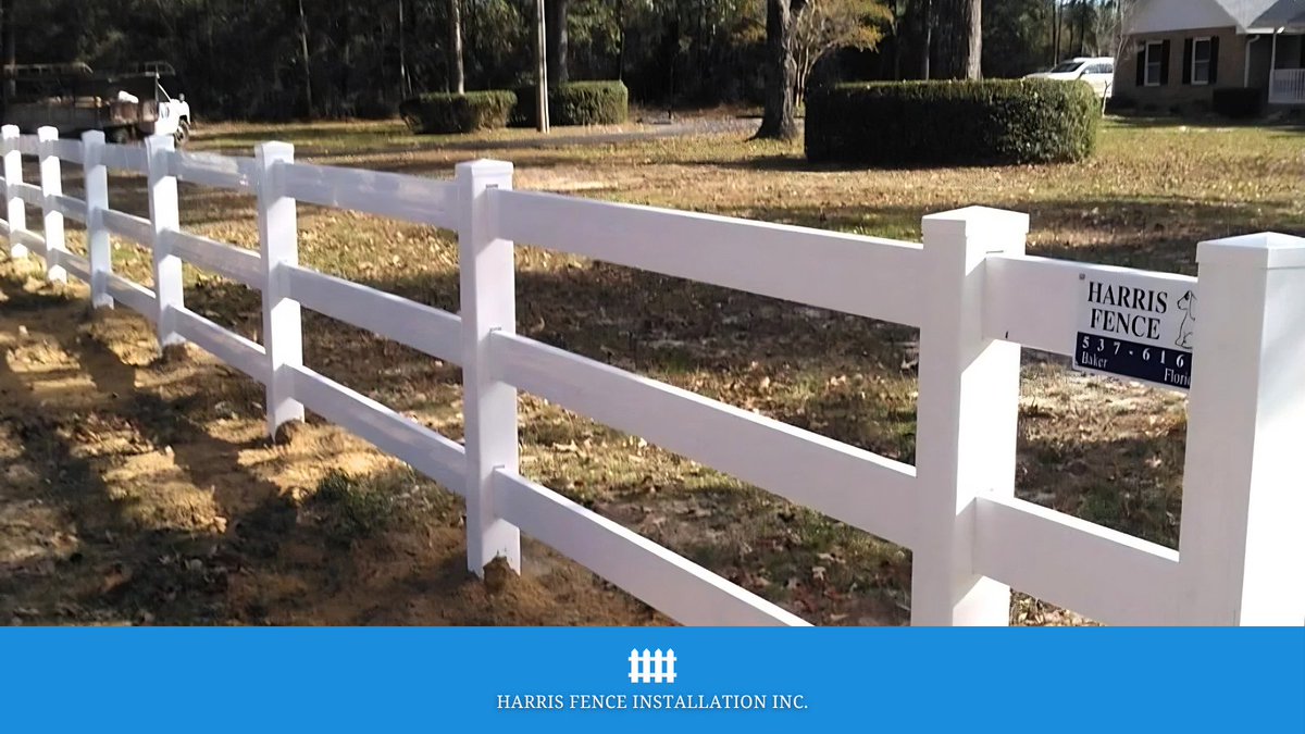 harris_fence's tweet image. Another beautiful vinyl 3-rail fence installation complete! This fence delivers a clean, classic look while providing long-lasting durability for any property. Ready to upgrade your space? Call us today!

#FenceInstallation #HomeUpgrade #VinylFencing
