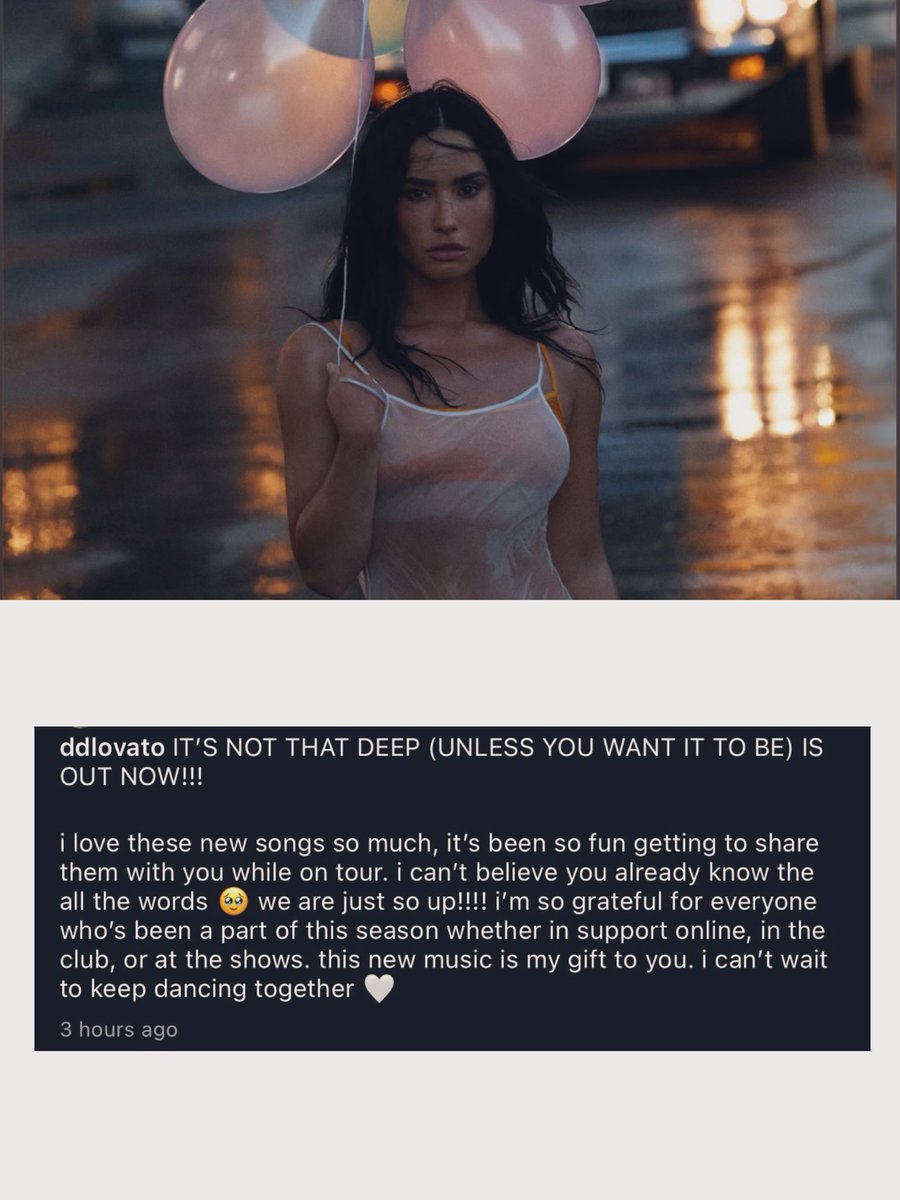isnthatdeep's tweet photo. i feel like this is what demi wished to have done in 2018… releasing new tracks while being on tour to make this a living album. love this for her so much 💘 https://t.co/LQZh5c0taE