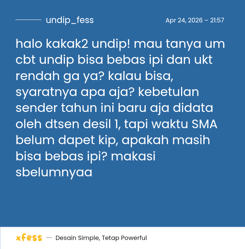 UNDIP_FESS's tweet photo. undip! mau tanya2 soal um cbt undip dong esp akt 25, trimakasi https://t.co/16dqZfAION