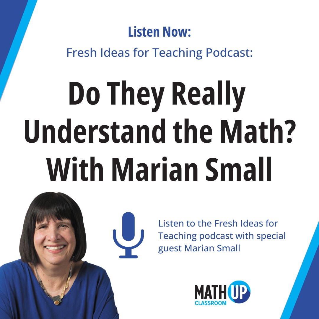 rubiconpubs's tweet image. Are students truly understanding math, or just following steps? 🤔

Hear from MathUP author Marian Small on what real math understanding looks like in K-12 classrooms.

🎧 Listen now: ow.ly/E1O450YiohX

#MathEd #TeachingTips #K12 #StudentSuccess