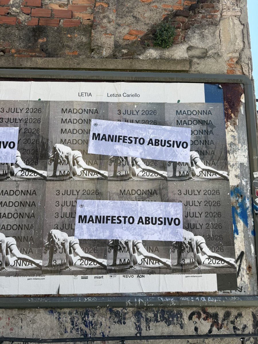 Ma Madonna che attacca i manifesti a Milano in maniera abusiva? 💀