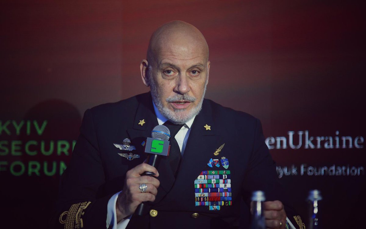 NATO_PASCAD's tweet photo. On 23-24 April, @CMC_NATO participated in the 18th #KyivSecurityForum.
In his keynote address, Admiral Cavo Dragone highlighted #Ukraine’s continued achievements, from preserving its sovereignty and denying Russia’s quick victory to #adapting under fire, with remarkable speed.
“Even after years of war, Ukrainians still reject the idea that insecurity can be traded for peace,” said CMC.
In a #KSF panel discussion, CMC outlined the way forward to enhance a stronger collective defence and strengthen Ukraine’s Armed Forces: Keywords are #capability, #readiness, and #endurance, including ammunition, maintenance, logistics, and training.
Read more here ➡️ https://t.co/6zUR5pv0fK
#KSF2026
@ksfopenukraine
#StrongerTogether
#StandwithUkraine