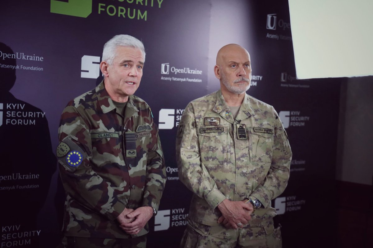 NATO_PASCAD's tweet photo. On 23-24 April, @CMC_NATO participated in the 18th #KyivSecurityForum.
In his keynote address, Admiral Cavo Dragone highlighted #Ukraine’s continued achievements, from preserving its sovereignty and denying Russia’s quick victory to #adapting under fire, with remarkable speed.
“Even after years of war, Ukrainians still reject the idea that insecurity can be traded for peace,” said CMC.
In a #KSF panel discussion, CMC outlined the way forward to enhance a stronger collective defence and strengthen Ukraine’s Armed Forces: Keywords are #capability, #readiness, and #endurance, including ammunition, maintenance, logistics, and training.
Read more here ➡️ https://t.co/6zUR5pv0fK
#KSF2026
@ksfopenukraine
#StrongerTogether
#StandwithUkraine
