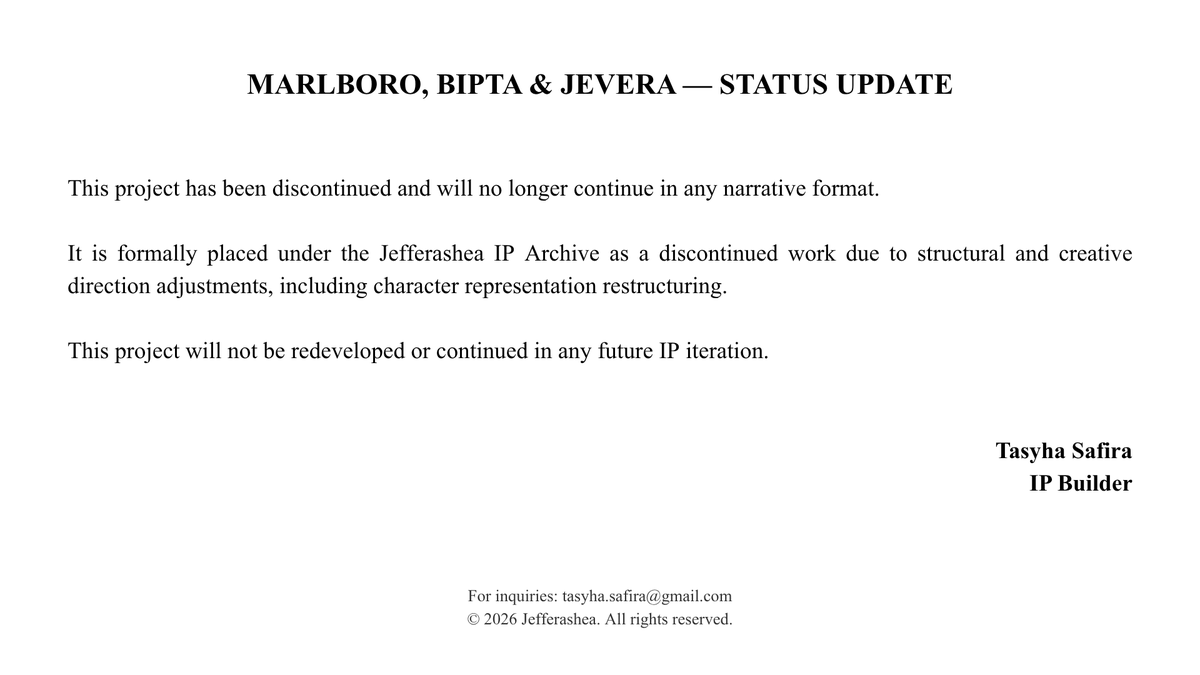 JEFFERASHEA's tweet photo. Official Status Update — Marlboro, Bipta &amp; Jevera. https://t.co/HCOefgk9aC