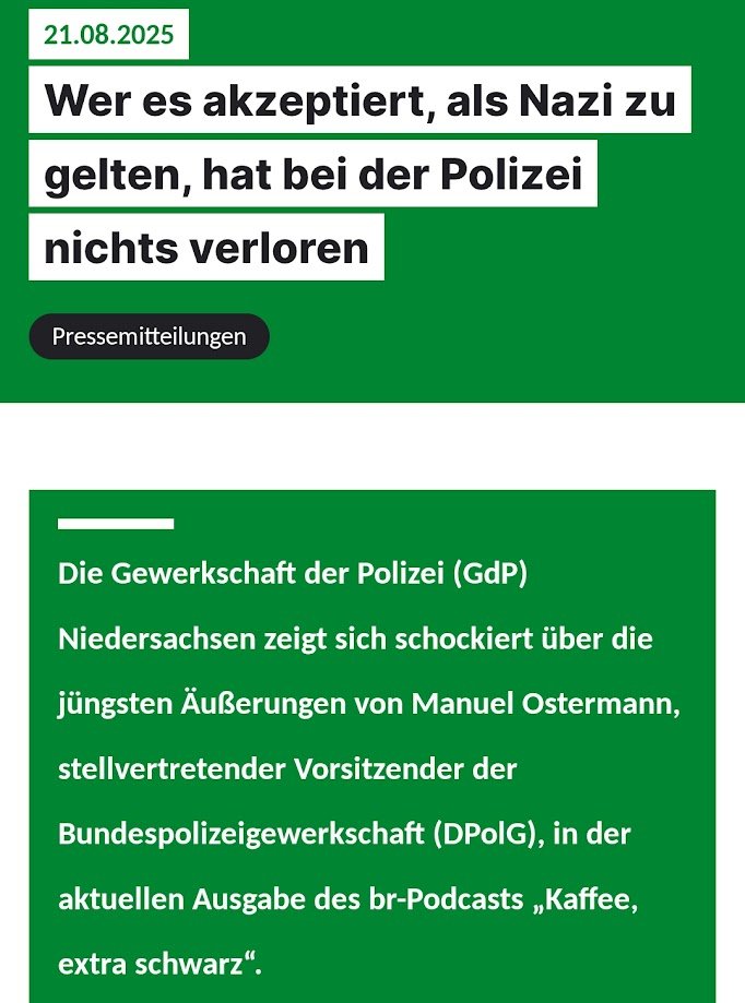 besserossi's tweet image. Schmeißt die #Nazis aus der #Polizei!

#GewerkschaftDerPolizei #NazisRaus