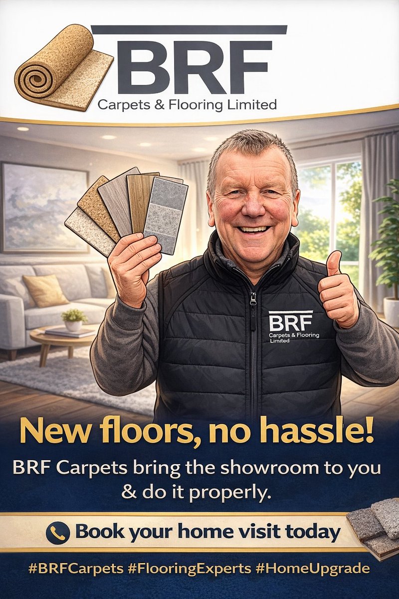 WOISuttonCfield's tweet image. New floors, no hassle 🏡
BRF bring it all to you.
📲 Book your home visit today
📞 07836 720296
📧 info@brfcarpets-flooring.co.uk
#BRFCarpets #FlooringExperts #HomeUpgrade #SuttonColdfieldHomes #InteriorStyle #WhatsOnHomes