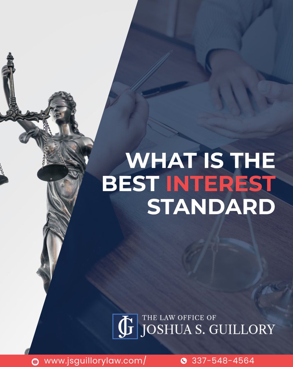 JGuilloryLaw's tweet image. Louisiana courts use the best interest standard to decide custody cases. Factors include safety, stability, and parental involvement. Understand how judges evaluate these cases at jsguillorylaw.com #ChildCustodyLA #BestInterest #FamilyLaw