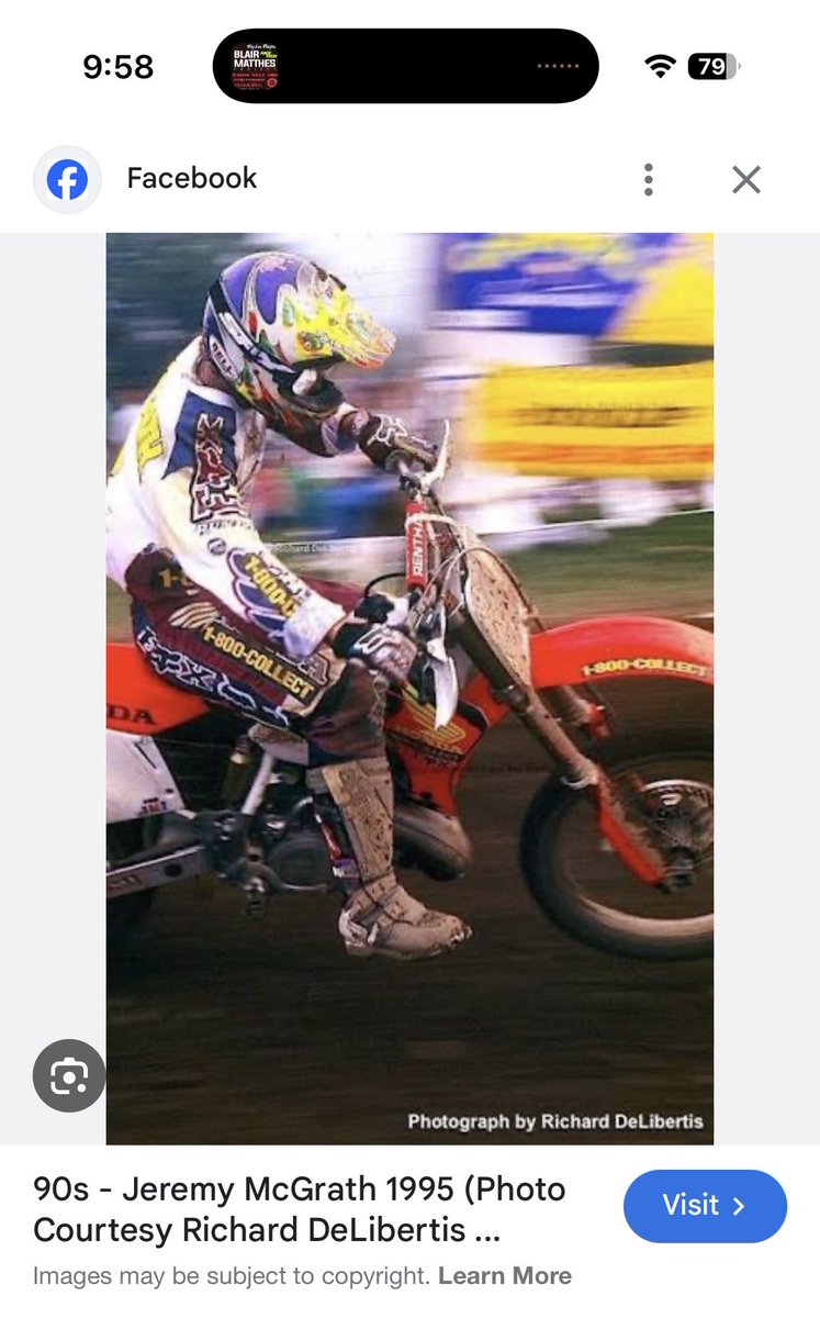 MarcWarmuth's tweet photo. @Danielblair125 @pulpmx @kellenbrauer I thought I remembered it differently too, but is this what you were talking about DB? I remember that era liking how Doug Henry would mix the colors up. Like the purple chest pro with the teal pants/jersey combo. https://t.co/lQQxOgCygY