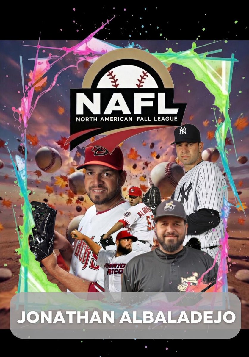 naflbaseball's tweet photo. Jonathan Albaladejo Joins NAFL Staff for 2026

Avon, OH – April 24, 2026 – 
The North American Fall League is excited to announce that former Major League pitcher Jonathan Albaladejo has been signed to coach in the league’s inaugural 2026 season.
A native of San Juan, Puerto Rico, the 6'5" right-hander was drafted by the San Francisco Giants in the 34th round of the 2000 MLB June Amateur Draft from Colegio Janil (Vega Alta, Puerto Rico) and the Pittsburgh Pirates in the 19th round of the 2001 MLB June Amateur Draft from Miami Dade College (Miami, FL). 

Albaladejo reached the big leagues with the Washington Nationals @Nationals in 2007, then pitched for the New York Yankees @Yankees and Arizona Diamondbacks @Dbacks , appearing in 66 MLB games. He also played in Japan for the Yomiuri Giants and in Mexico. Jonathan brings extensive playing, coaching and managerial experience, and is currently serving as manager of the Trois-Rivières Aigles in the Frontier League. His deep pitching background and leadership will be a huge asset for our players.

For more NAFL information or player registration, visit:  https://t.co/KswEJcIFCf
The North American Fall League will begin play September 29th, 2026 with all regular season games and Championship game on October 23rd taking place at ForeFront Field in Avon - home of the Lake Erie Crushers of the Frontier League. For information on player registration visit NAFL REGISTRATION and be sure to follow our socials NAFL_baseball on Instagram - @NAFLbaseball on X.