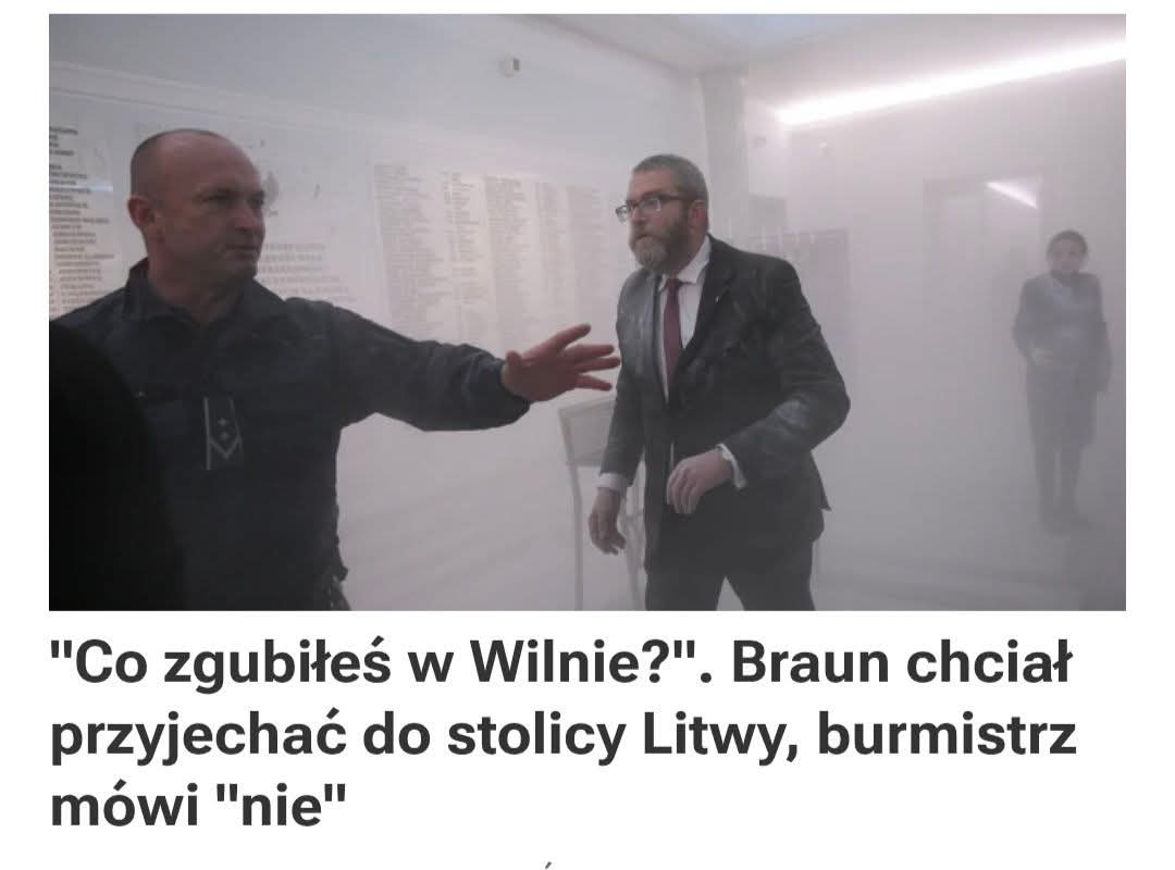 "Mam proste pytanie – jeśli nie podoba ci się nasza Europa i nasz system wartości, dlaczego tak bardzo chcesz z niego korzystać, swobodnie podróżować do innego kraju i mieć tutaj platformę do szerzenia swojej trucizny? Co zgubiłeś w Wilnie?". 
Burmistrz Wilna Valdas Benkunskas 👏