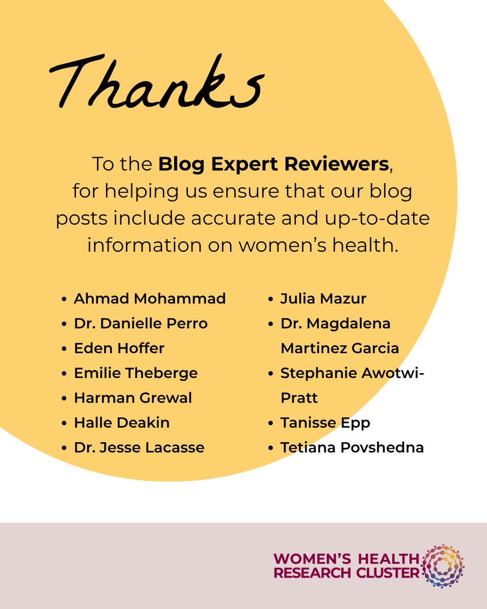 Women's Health Research Cluster tweet media