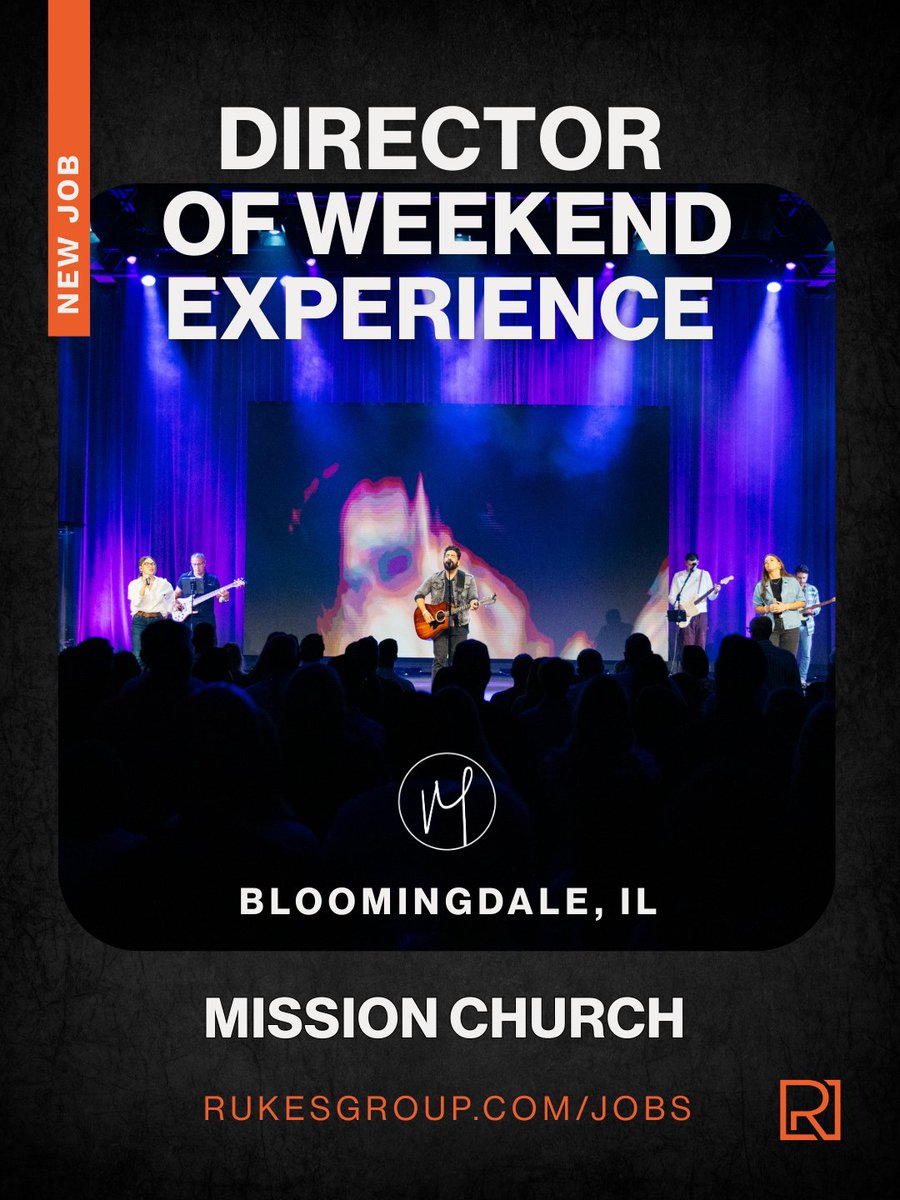 RukesGroup's tweet photo. Mission Church is seeking a Director of Weekend Experience to shape Christ-centered, Spirit-led worship experiences across Mission's current and future campuses.

🔗 For additional info and to apply directly: https://t.co/P2Rbp0XgCd
#creativedirector #churchstaffing https://t.co/n7miZ2oAaB