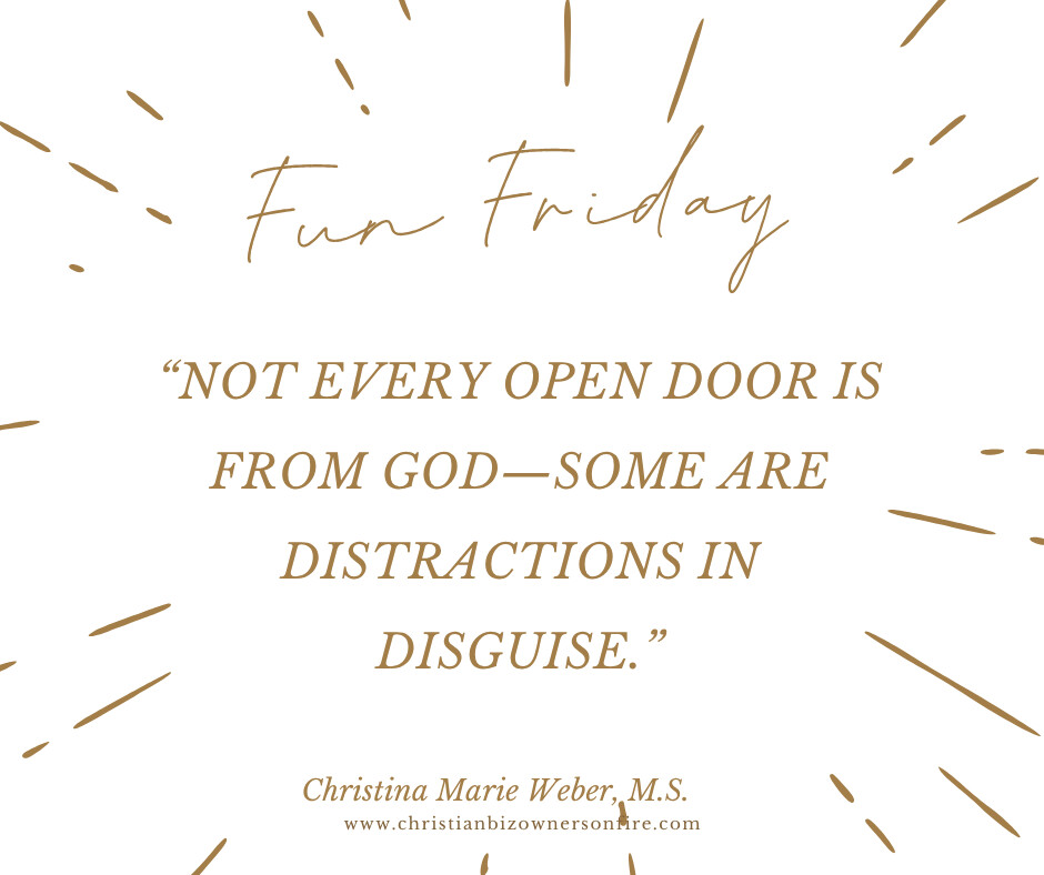 ownchristianbiz's tweet image. #FunFriday 

You’ll recognize the distractions later. They are FUN at first, but their overall price is high.