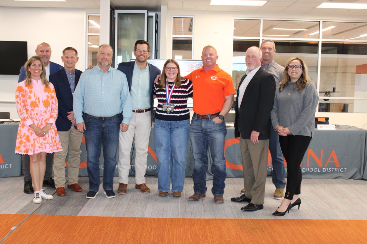 CelinaISD's tweet photo. We were proud to recognize Rachel Kissinger at Monday’s board meeting as the 4A Division I UIL Powerlifting State Champion! Unequipped, she totaled 910 lbs: 375 squat, 165 bench, 370 deadlift, outlifting nearly every girl at state across all weight classes. Congrats, Rachel! 🏆💪 https://t.co/pwwH849GRq