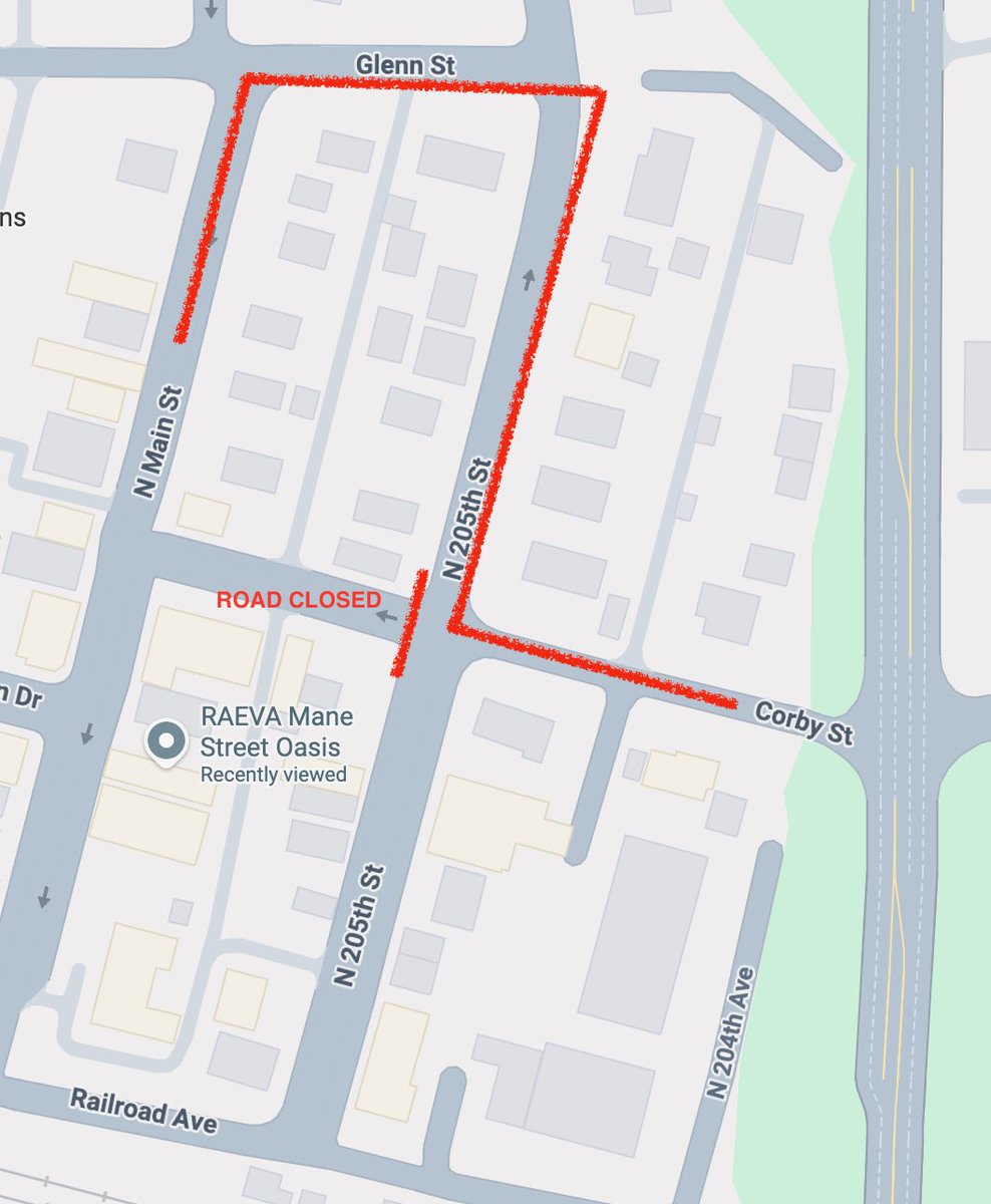 JukesAleWorks's tweet photo. Corby St is closed as there is a water line being installed. Here’s a screenshot of the map that the unofficial official mayor of Olde Towne Elkhorn sent me to show you how you can reach us and all the other lovely establishments down here. Don’t kill the messenger.  

Cheers 🍻 https://t.co/5mBJrqqKuz