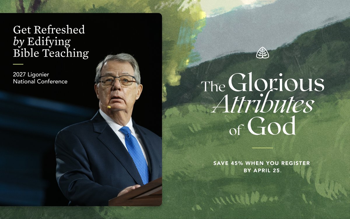 Ligonier's tweet photo. Tomorrow is your final day to secure a 45% discount on our 2027 National Conference: The Glorious Attributes of God. 

If you’re planning to join us in Orlando for three days of edifying Bible teaching, be sure to register by midnight ET to save. #ligcon https://t.co/MYWyncn2br https://t.co/SL9C4uS77V