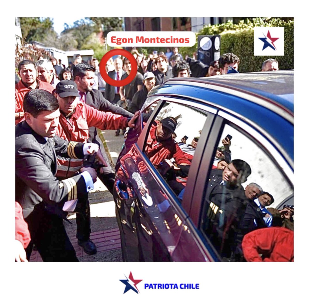 🔴 URGENTE | Patriotas, Está Foto es Clave, en el círculo rojo de la fotografía está, Egon Montecinos observando, No hace NADA, está disfrutando de la agresión a la Ministra Lincolao, ES CÓMPLICE. Que se haga Viral. Muchos no se dieron cuenta.  <a href="/PDI_CHILE/">PDI Chile</a> @