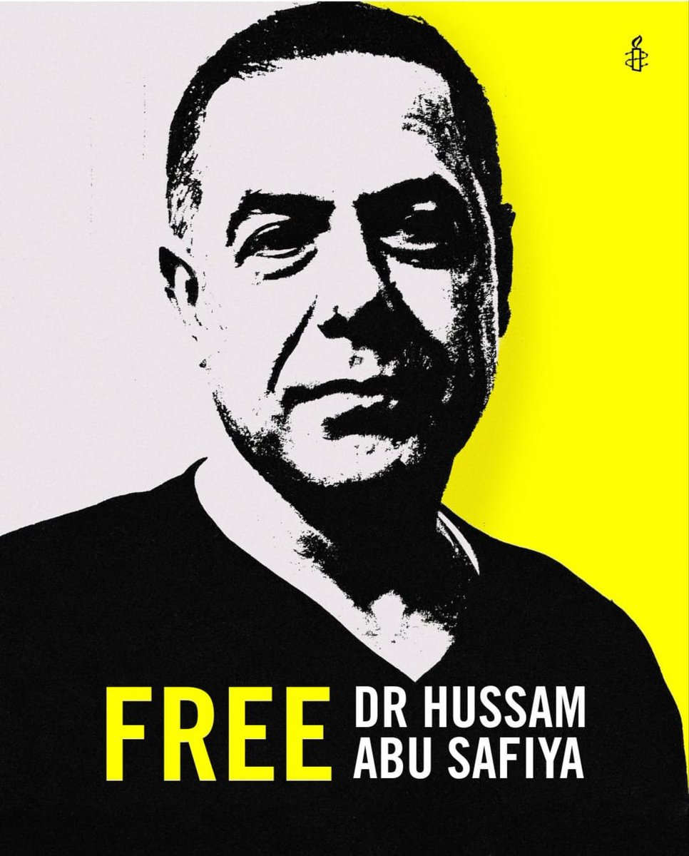 AmnestySWANA_IT's tweet photo. Il Dott. Hussam Abu Safiya ha un'udienza fissata per martedì prossimo, 28 aprile 2026, presso il Tribunale distrettuale di Beersheba.
Trattandosi di un procedimento arbitrario, probabilmente quest'udienza si limiterà a ratificare la proroga della sua detenzione, dimostrando ➡️ https://t.co/45NtTroQvE