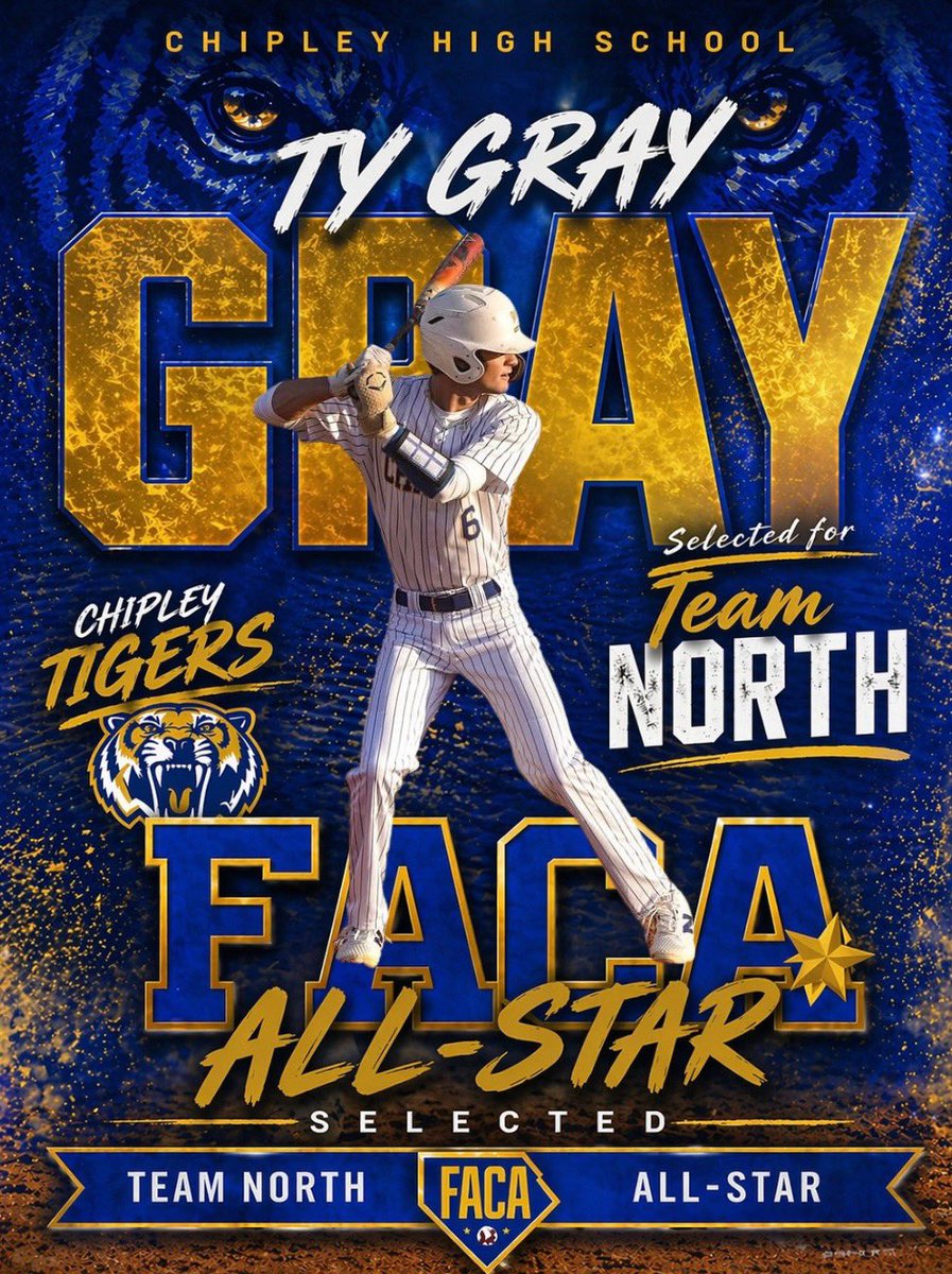 TyGray27's tweet photo. Blessed to represent Chipley in the FACA All-Star Game. Hard work paying off!!!#TeamNorth #AllStar https://t.co/2TsDnIVHeh