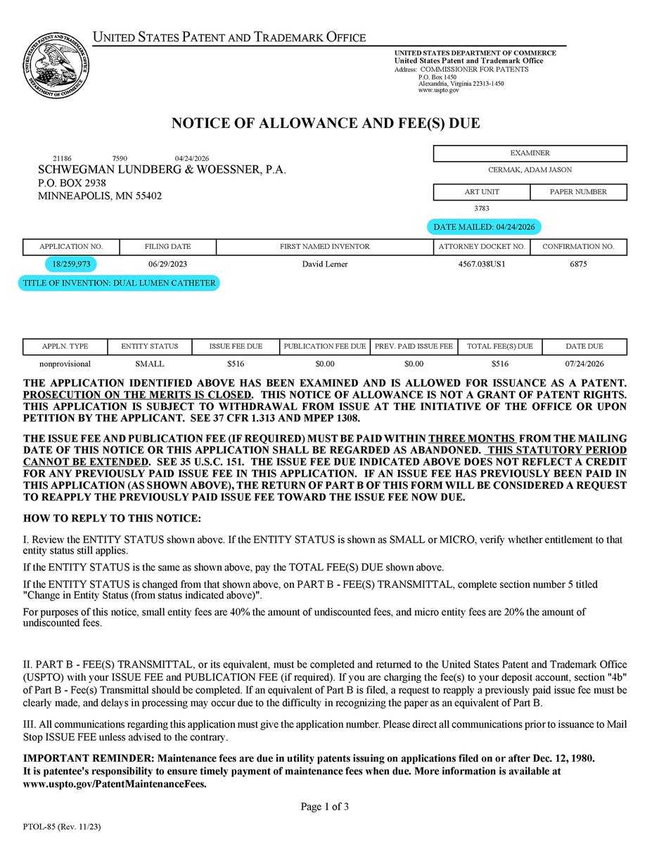 Patent Alerts tweet media
