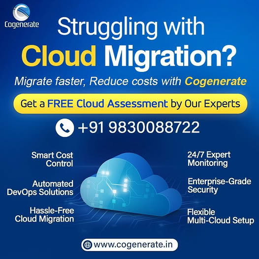 cogeneratetech's tweet photo. #CloudMigration #AWS #CloudComputing #DevOps #CloudSolutions #Cogenerate 
Struggling with cloud migration? You’re not alone—and you don’t have to figure it out by yourself.

Checkout this post: https://t.co/MMupmieusO

📞 Call: +91 9830088722
🌐 Visit: https://t.co/Olm7sJCVMT https://t.co/MKvF453LSi