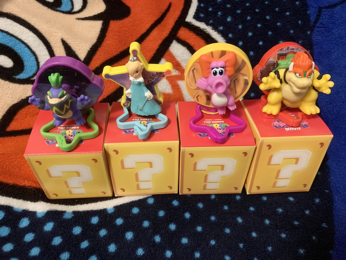 MarioSimpson64's tweet image. Update on the Mcdonalds Mario Galaxy Movie toys: Got Wonder Bowser Jr(Which I had for a while), Rosalina, Birdo, and Bowser(very recently actually). Just missing three from this set now. 🙂