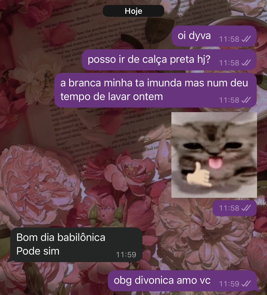 stezanellaa's tweet photo. conversa padrão com a minha chefe depois que ela se acostumou com meu vocabulário https://t.co/oZ75c56zUU
