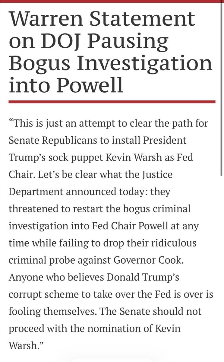 Elizabeth Warren tweet media