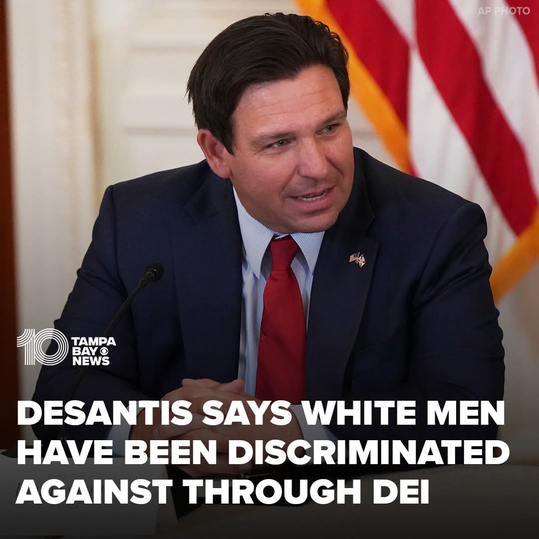 🚫 Governor DeSantis has BANNED the discrimination of white people in Florida. 

"White men have been discriminated against enough,” DeSantis said.

His new law blocks funding for DEI and punishes violators with fines and removal from office. 

✅️ Is DeSantis right? Does DEI