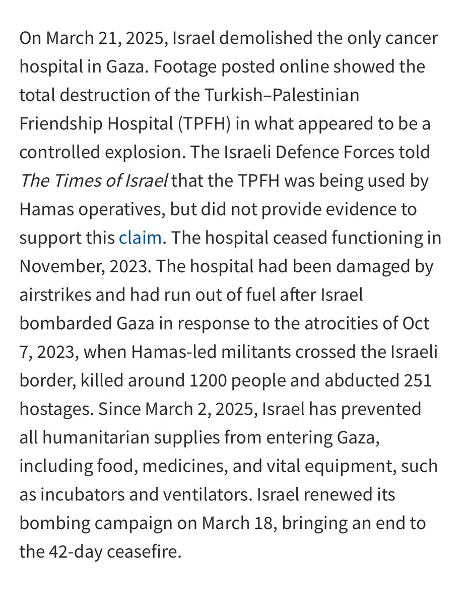 <a href="/PopBase/">Pop Base</a> Palestine has no hospitals or facilities to treat cancer patients because Israel bombed most of the hospitals. Netanyahu caused so much harm to the Palestinians and their bombs resulted in many people getting cancer. Therefore, I will be glad to see the Devil take this terrorist.